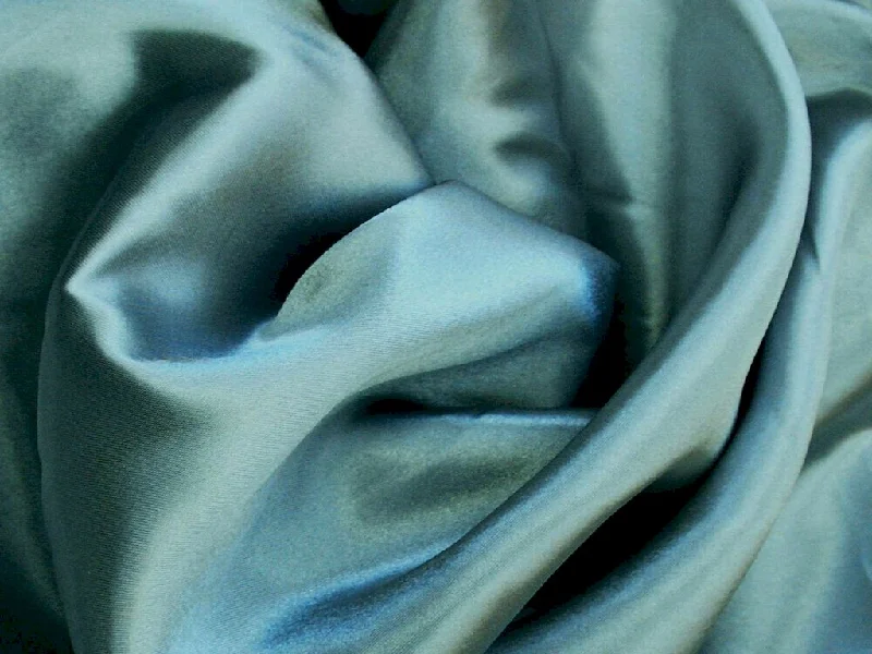 Ocean Blue Silky Plain Japan Satin Fabric