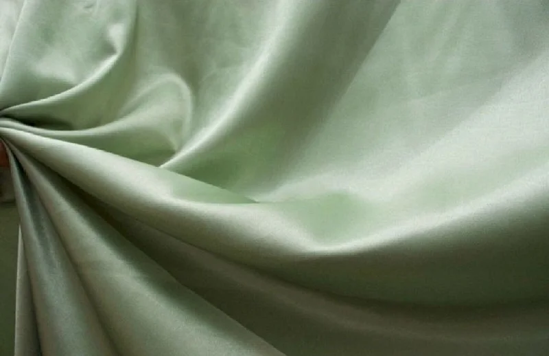 Olive Green Plain Crepe Satin Fabric