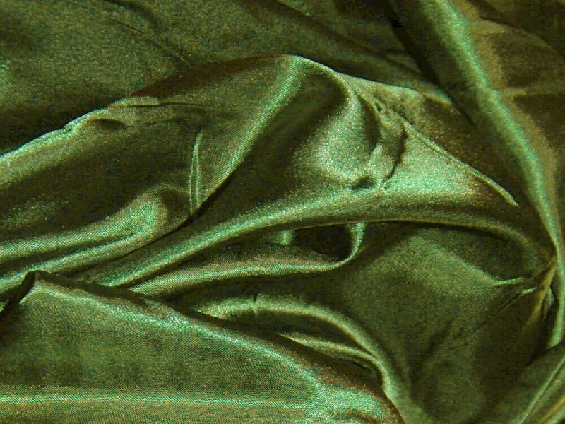 Olive Green Silky Plain Japan Satin Fabric