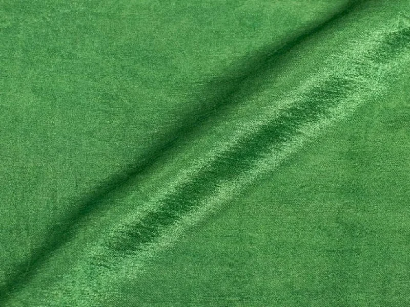 Parrot Green Plain Gaji Silk Fabric