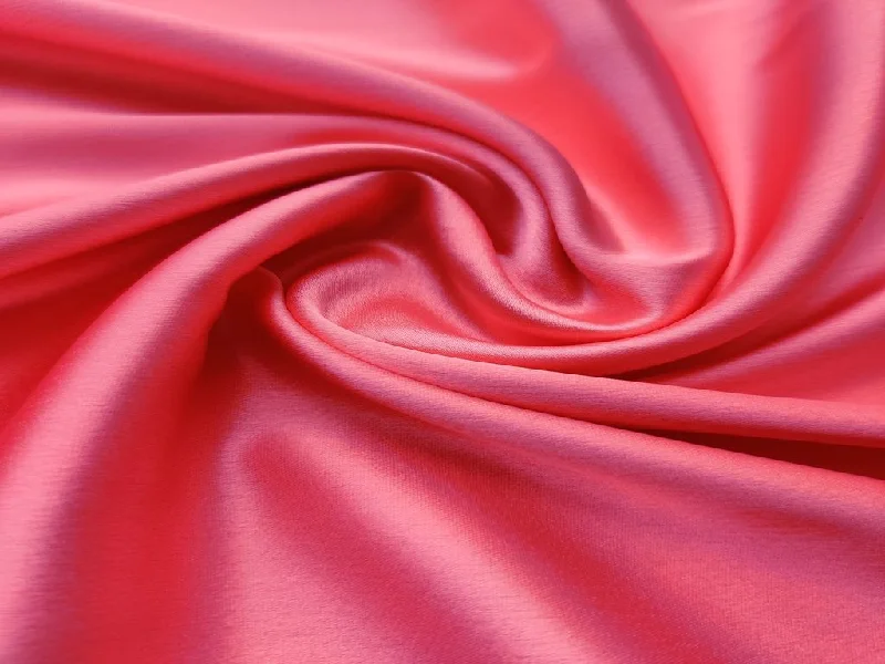 Peach Pink Plain Japanese Satin Fabric