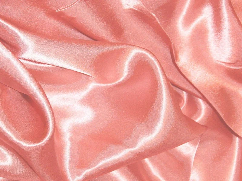 Peach Silky Plain Japan Satin Fabric