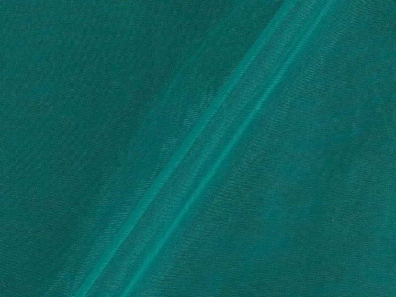 Peacock Blue Plain Net Fabric