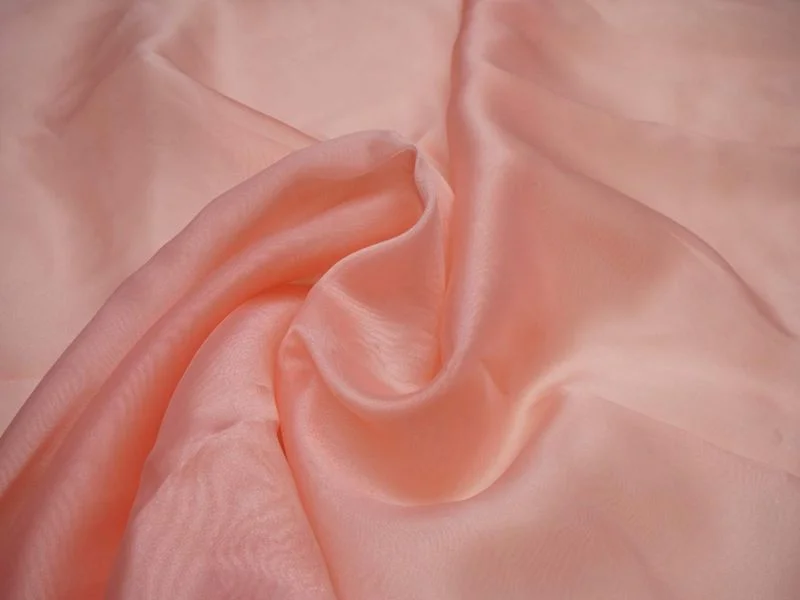 Pink Plain Viscose Organza Fabric