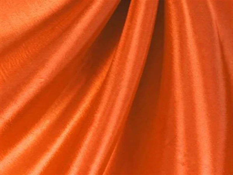 Orange Persian Paper Silk Fabric