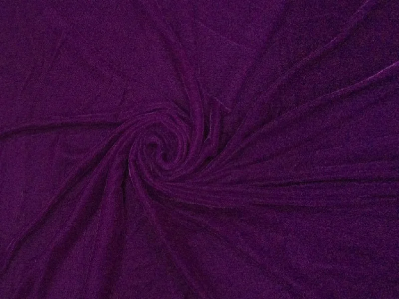 Purple Plain Micro Velvet Fabric