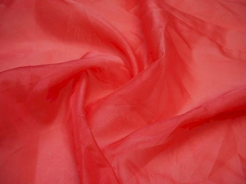 Rani Pink Plain Viscose Organza Fabric