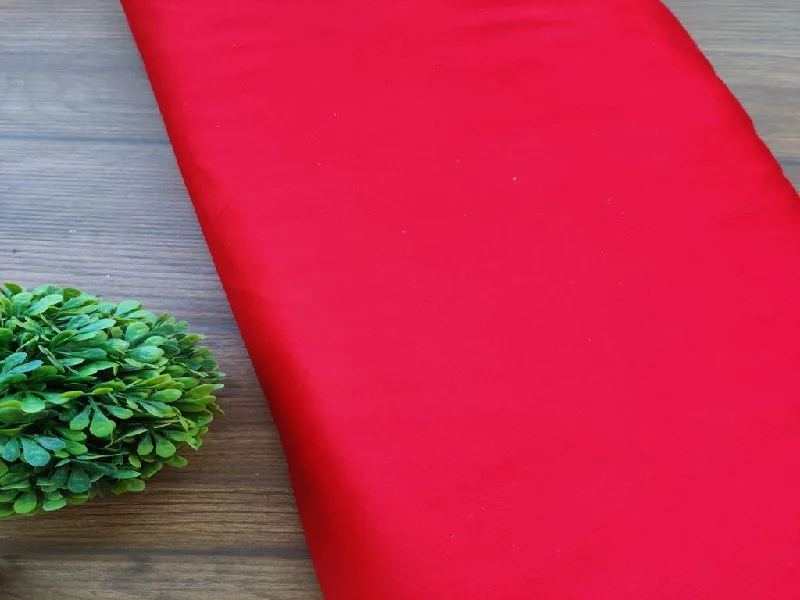 Red Plain Satin Finish Jam Cotton Fabric