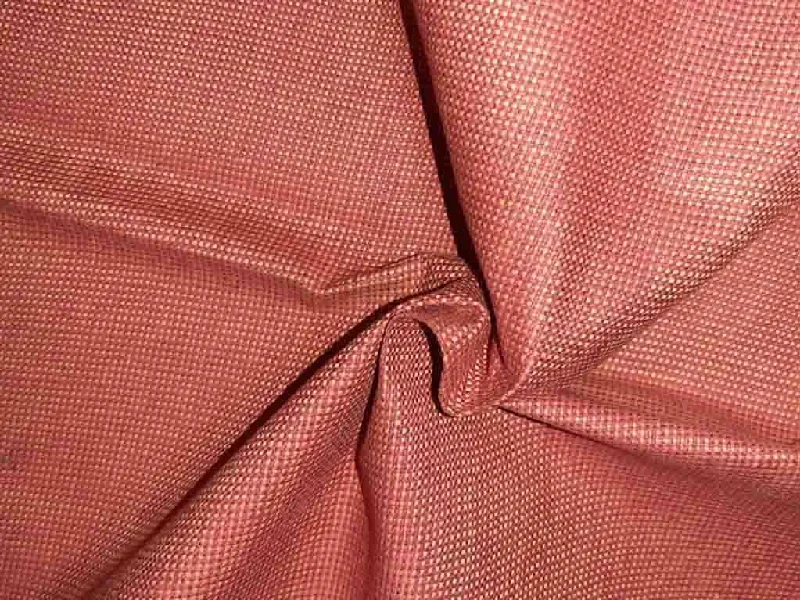 Red Plain Textured 4-Ply Yarn Dyed Cotton Fabric