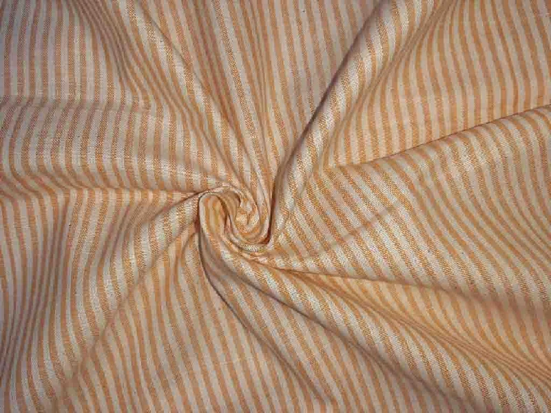 Light Orange Stripes Cotton Fabric