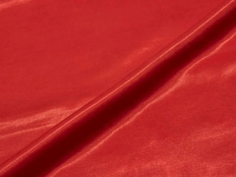 Red Plain Gaji Silk Fabric