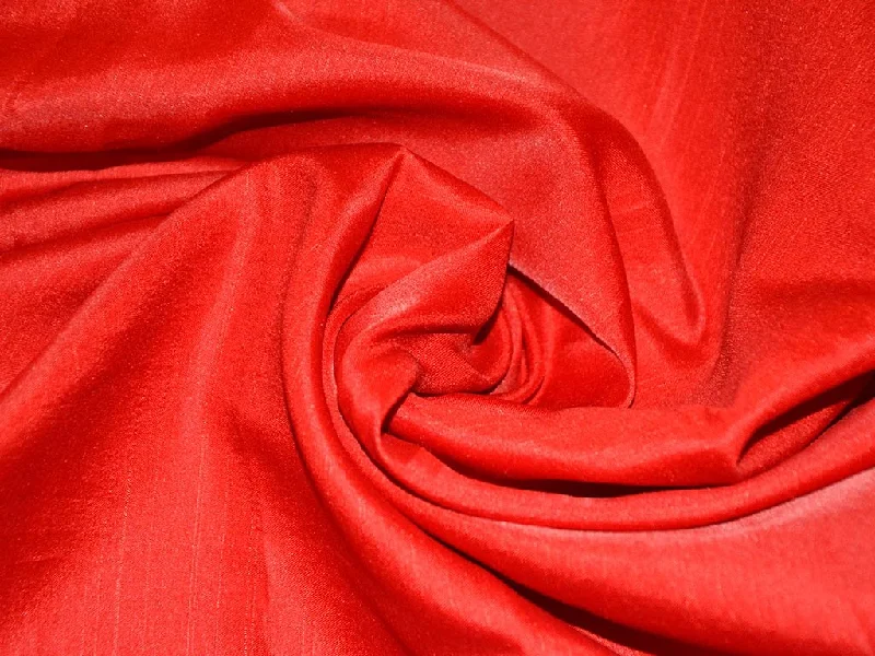 Red Plain Self Textured Georgette Fabric