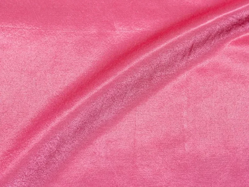 Rose Pink Plain Gaji Silk Fabric