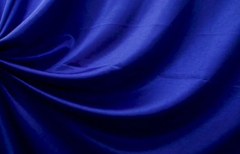 Royal Blue Plain Crepe Satin Fabric