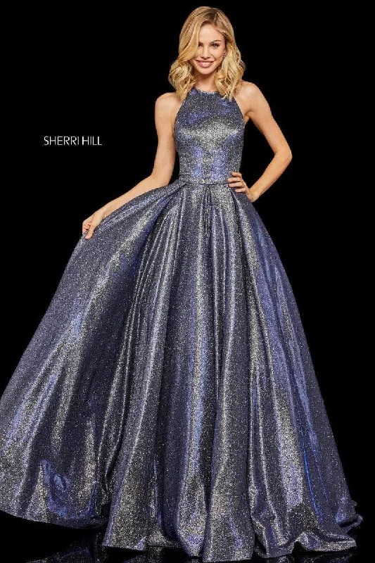 Sherri Hill 52964 - Glitter Halter Prom Dress