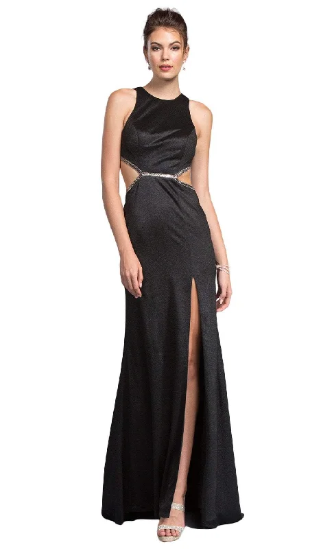 Trevi Collection - Alluring Jewel Neck Sheath Prom Dress