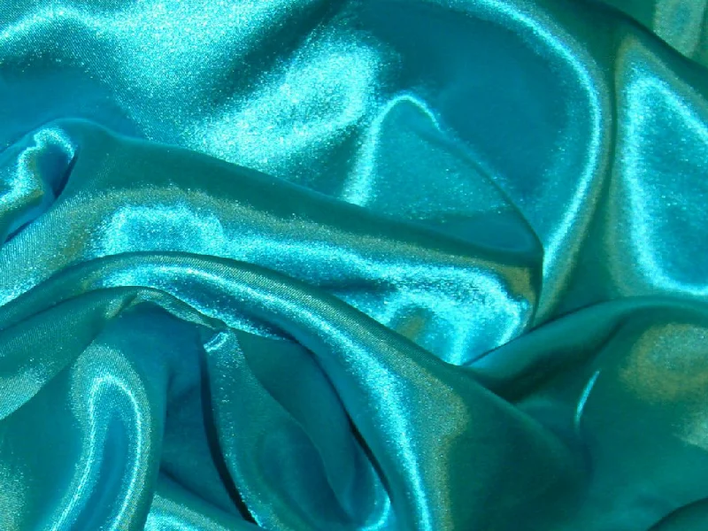 Turquoise Silky Plain Japan Satin Fabric