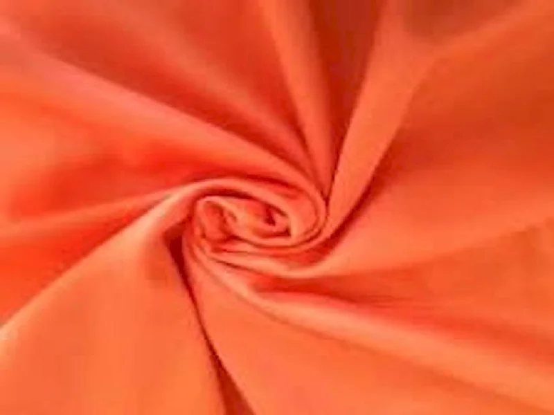 Orange Plain Cotton Voile Fabric