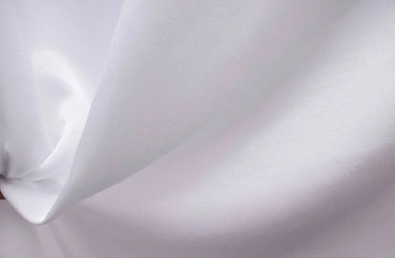 White Plain Crepe Satin Fabric