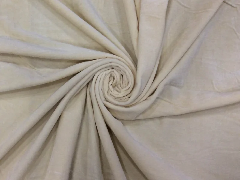 White Plain Dyeable Cotton Velvet Fabric