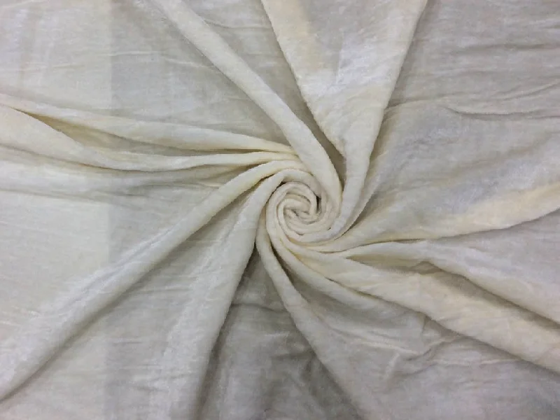 White Plain Dyeable Viscose Velvet Fabric