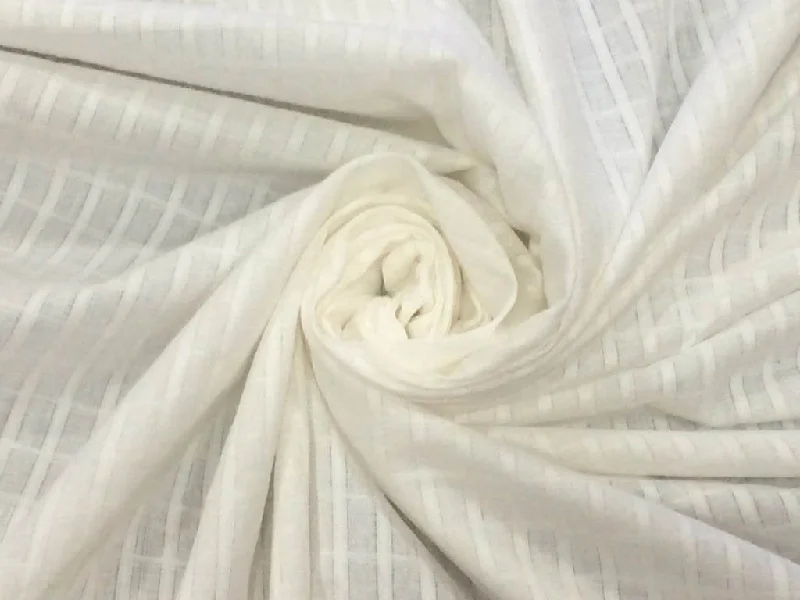 White Small Checks Pure Dyeable Cotton Fabric