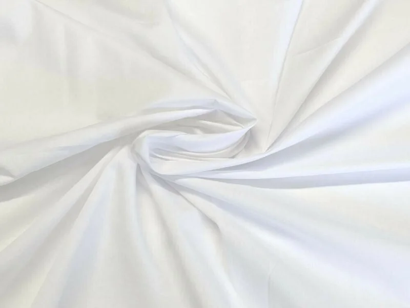 White Plain Pure Cotton Poplin Fabric