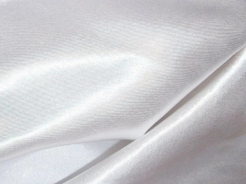 White Silky Plain Japan Satin Fabric