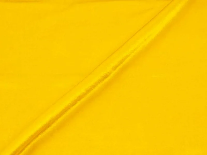 Yellow Plain Gaji Silk Fabric