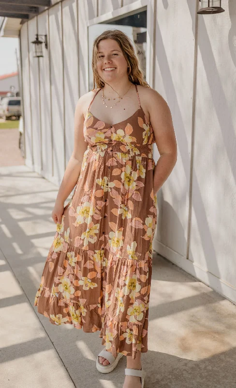 RHYLEE AUBURN FLORAL SPAGHETTI STRAP DRESS