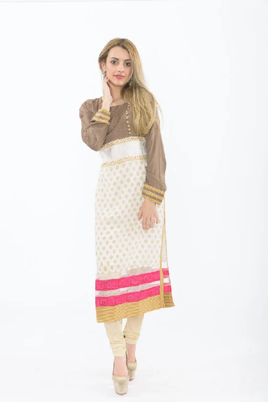 Coffee Crush Long Kurti with Leggings Maxi Skirt Classic