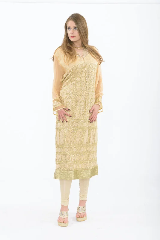 All That Glitters Long Kurti High-Waisted Maxi Skirt