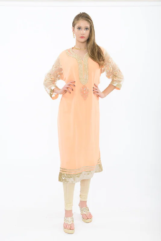 Peachy Keen Long Kurti Maxi Skirt Casual