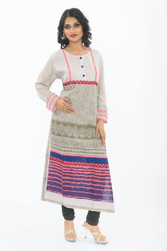 Stunning Misty Dawn Long Kurti Casual Maxi Skirt