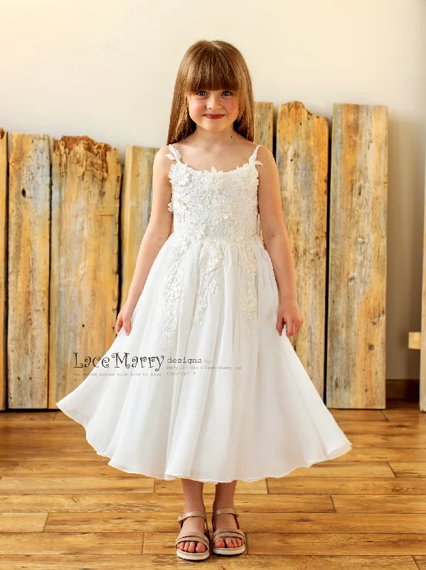 POLLY / 3D Lace Beach Flower Girl Dress