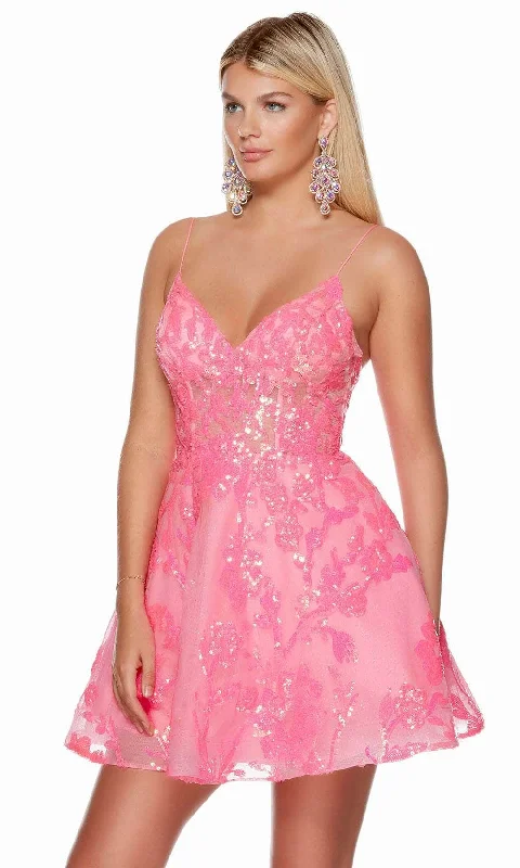 Alyce Paris 3138 - Sequin A-Line Homecoming Dress