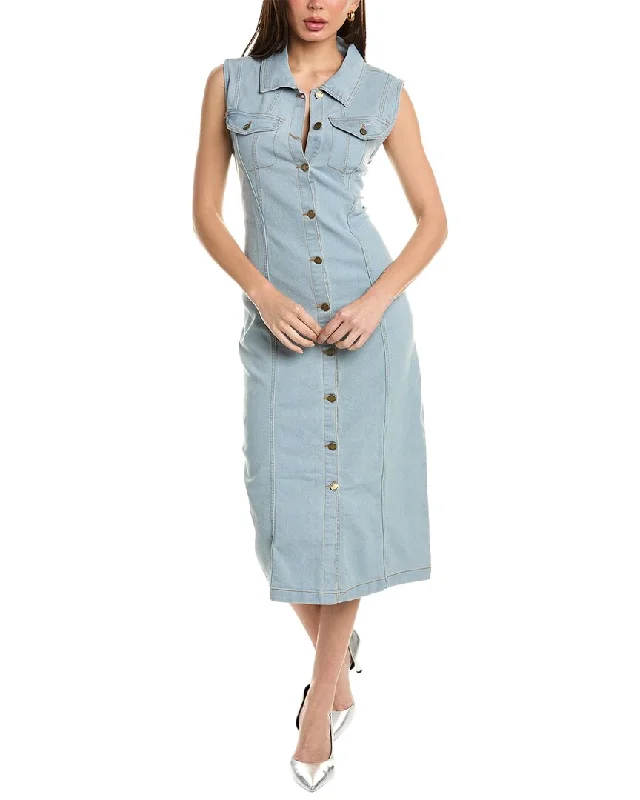 Bebe Denim Midi Dress