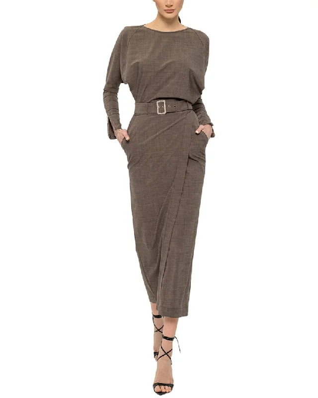 BGL Wool-Blend Midi Dress