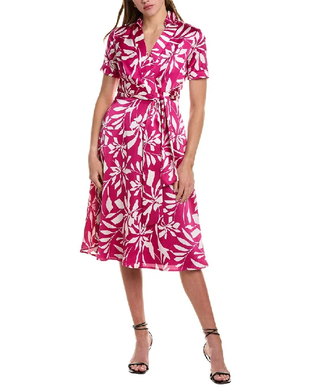 Tahari ASL Surplice Midi Dress