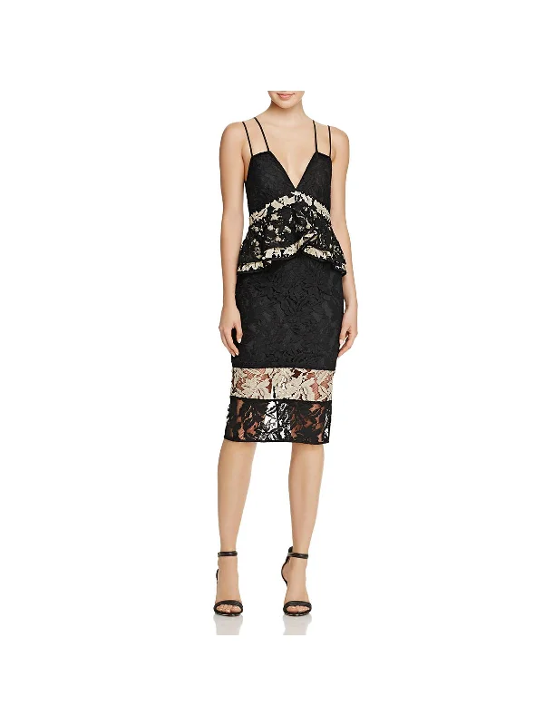 Analog Womens Lace Bodycon Cocktail Dress