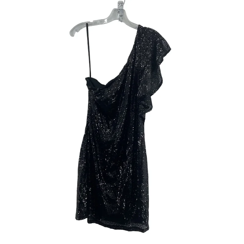 JustFab Black Metallic Sequin Women's Bodycon Dress L New With Tags - Polyester