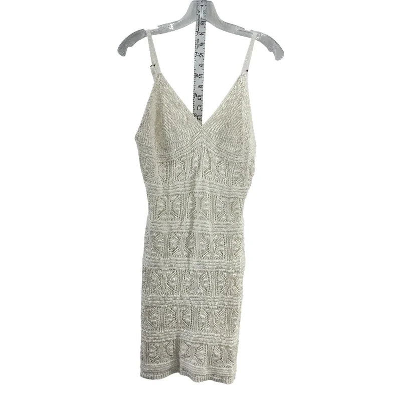 Olive + Oak White Mesh Women's Cotton Bodycon Tank Dress, L, Preowned