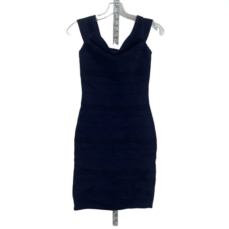 Ted Baker London Navy Textured Off Shoulder Bodycon Dress Size 0 Preowned Womens