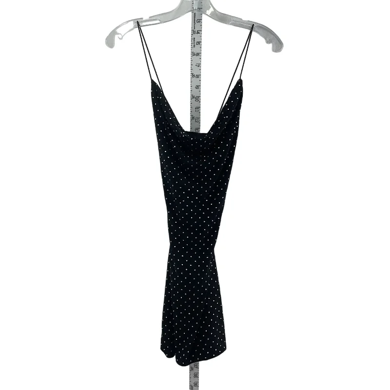 Windsor Bodycon Draped Neck Polka Dot Women's Dress Black/White, S, NWT