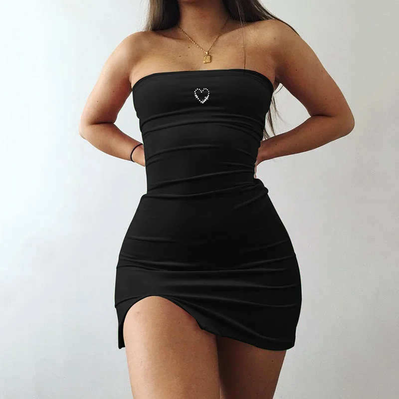 Women's Summer Elastic Bodycon Off Shoulder Dress