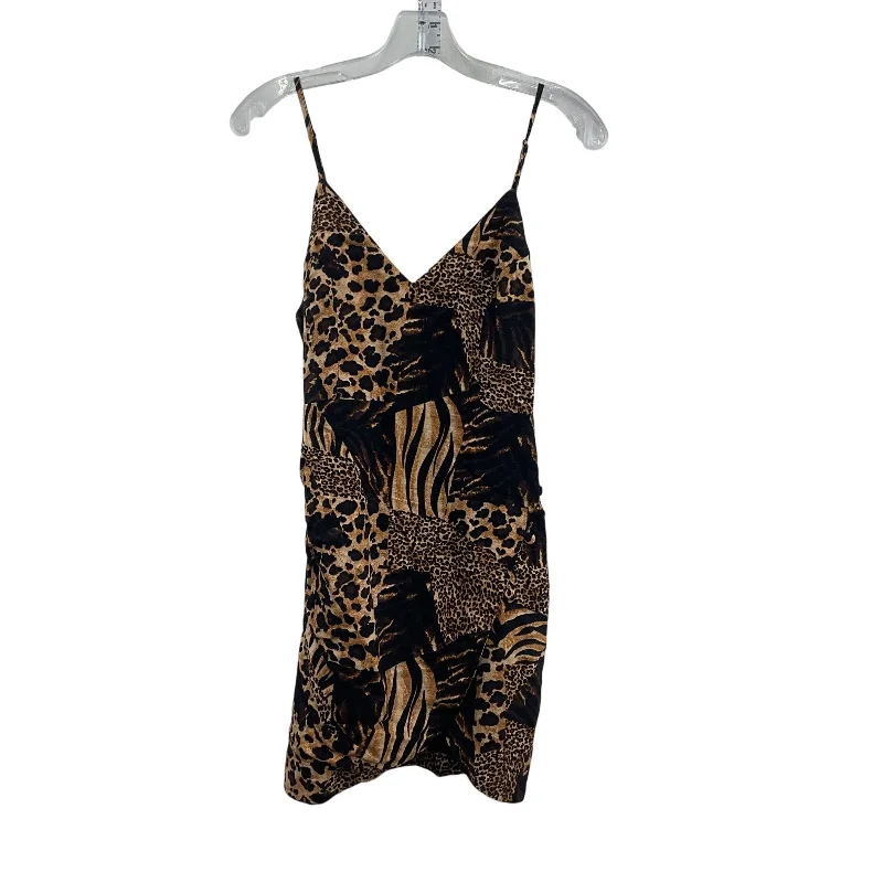 Women's Urban Outfitters Patchwork Leopard Tiger Print Bodycon Dress XS Cotton